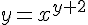 y = x^{y+2} y = x^{y+2}